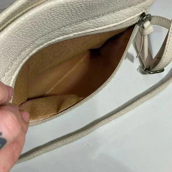 The Sak Sanibel Cream Leather Embossed Crossbody purse - Picture 10 of 10